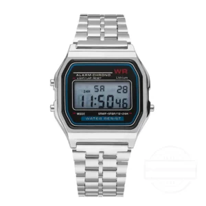 Luxury LED Digital Watches for Men Stainless Steel Gold Sliver Electronic Watch Fashion Business Mens Watch Relogios Masculino
