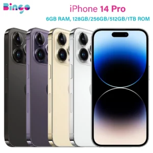 iPhone 14 Pro A2650 128/256/512GB ROM 6GB RAM 6.1" Genuine Super Retina OLED Face ID A15 5G Dual eSIM 48MP Original Cell Phone