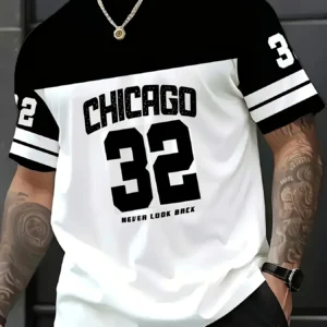 The 2025 summer new men's T-shirt is a casual daily wear with 3D printing breathable lightweight and quick-drying