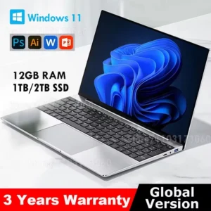 Portable 14.1'' Slim Laptop Gamer Intel Atom x7 A395 180° Windows 11 12GB RAM 512GB 1TB SSD 1920*1080 Office Study Computer PC