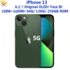 99% New Origina iPhone 13 128GB 256GB 512GB ROM Unlocked 5G iPhone13 6.1' Super Retina XDR OLED 12MP Face ID NFC Mobile Phone