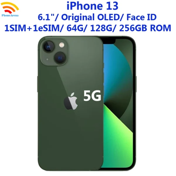 99% New Origina iPhone 13 128GB 256GB 512GB ROM Unlocked 5G iPhone13 6.1' Super Retina XDR OLED 12MP Face ID NFC Mobile Phone