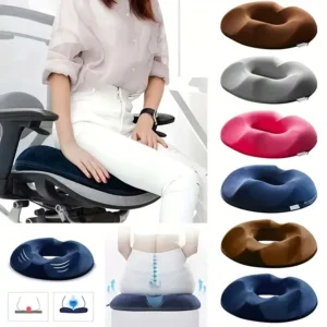 1pc Memory Foam Donut Pillow - Portable Orthopedic Pillow Cushion Support Pad For Relax body Pressure, High Density Memory Foam