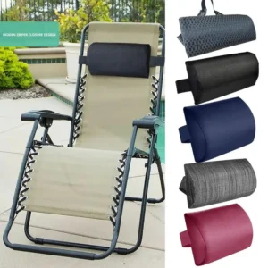 2/1Pcs Garden Lounger Cushion Neck Pillow Recliner Headrest Beach Chair Pillow Camp Terrace Lounge Chair Lunch Break Rest Pillow