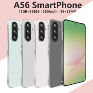 Global Version A56 Smartphone Android,6.8 inch,12GB RAM,512GB ROM,Dual SIM,Mobile phone,Google Play Store,16+32MP,6800mAh