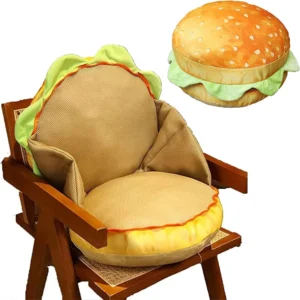 Large 3D Simulation Hamburger Pillow Funny Plush Cheese Burger Cartoon Creative Soft Stuffed Food Toy Back Cushion Home Decor