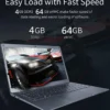 4GB RAM 64GB ROM 13.3 INCH Notebook Ultrabook Laptop PC Windows 10 Intel Celeron Quad Core N3450 CPU