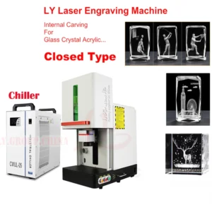 New 3D Internal Engraver Ultraviolet Ray Purple Cold Light UV 5W 10W Laser Engraving Machine For Crystal Glass Water Cooling