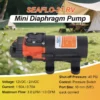 SEAFLO RV Mini Diaphragm Pump DC 12V 24V Water Purifier Booster Micro Self-Priming Car Pump Auto On/Off for Camping Vehicle