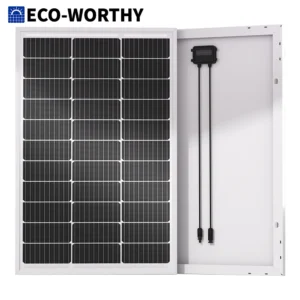 ECO-WORTHY 100 Watt Solar Panel 18 Volt Monocrystalline Solar Panel High Efficiency Module RV Marine Boat Caravan Off Grid