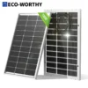 ECO-WORTHY Bifacial 100 Watt 12 Volt Solar Panel Monocrystalline Rigid High-Efficiency PV Module Power Charger for Sunsheds,Rvs
