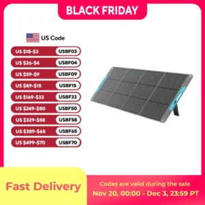 Renogy 200W Portable Solar Panel, IP65 Waterproof Foldable Solar Panel Power Backup, Solar Charger for Power Station RV Camping